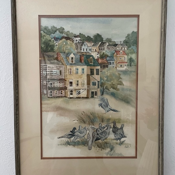 Large Original Watercolor Streetscape - Picture 6 of 7